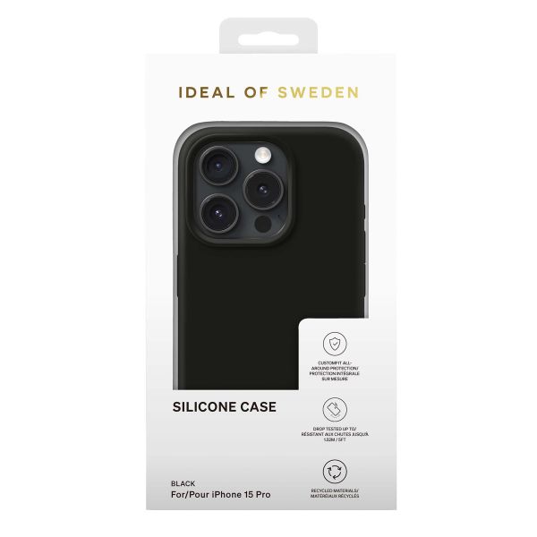 iDeal of Sweden Coque Silicone Apple iPhone 15 Pro - Noir