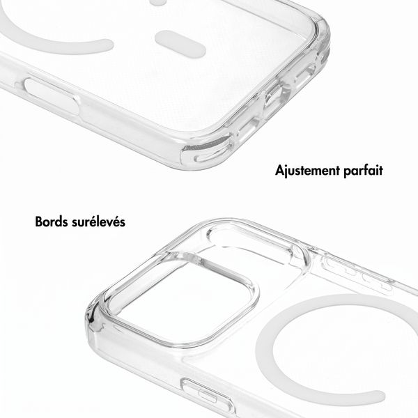 Selencia Coque arrière Rivièra MagSafe avec crochets amovibles Apple iPhone 18 Pro / 17 Pro - Transparent