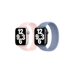 Apple 2 Pack Bracelet Boucle unique en Silicone Apple Watch | 38/40/41/42 mm - Taille 5 - Light Pink/ Winter Blue