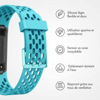 imoshion Bracelet sport en silicone avec boucle Fitbit Charge 5 / 6 - Turquoise