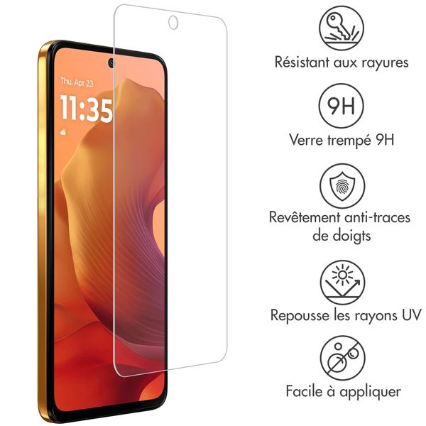 Accezz Protection d'écran en verre trempé Motorola Moto G57 Power