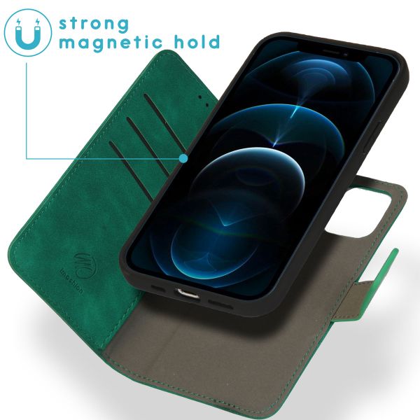 imoshion Etui de télephone luxe 2-en-1 amovible Apple iPhone 12 (Pro) - Vert foncé