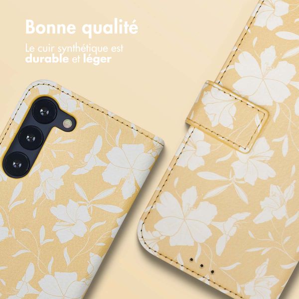 imoshion Étui de télephone portefeuille Design Samsung Galaxy S23 - Yellow Flowers