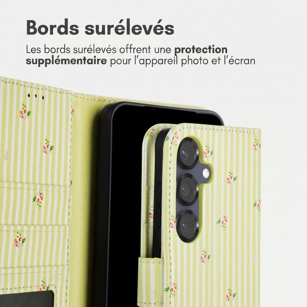 imoshion Étui de télephone portefeuille Design Samsung Galaxy S25 - Garden Stripes