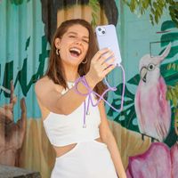 imoshion Coque en silicone avec cordon Apple iPhone 14 Pro Max - Violet