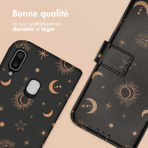 imoshion Étui de télephone portefeuille Design Samsung Galaxy A20e - Sky Black