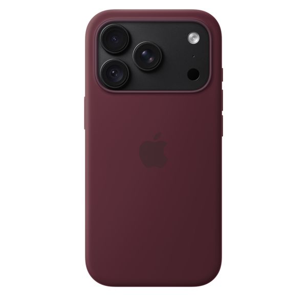 Apple Coque en silicone avec MagSafe Apple iPhone 18 Pro - Burgundy