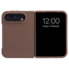 Accezz Coque Liquid Silicone avec MagSafe Apple iPhone Duo - New Tea Brown