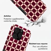 Selencia Coque arrière Vivid avec MagSafe Apple iPhone 16 Pro - Check This Burgundy