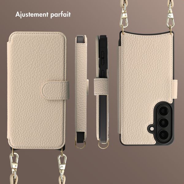 Selencia Étui Riva avec MagSafe et cordon de téléphone Samsung Galaxy S26 - Beige