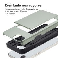 imoshion Coque arrière avec porte-cartes Apple iPhone 17e / 16e - Vert