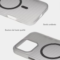 Accezz Coque arrière Lite avec MagSafe | Fluted | Apple iPhone 16 Pro - Gris