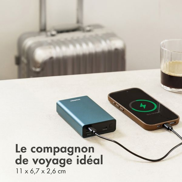 imoshion Ultra Series Aluminium Batterie externe 20.000 mAh - Charge rapide jusqu'à 33 watts - Petrol Green