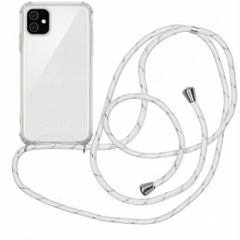 imoshion Coque arrière transparente avec cordon Apple iPhone 11 - Blanc Argent