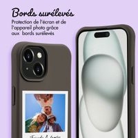 Coque Color MagSafe avec cordon amovible et photo et/ou texte personnalisés Apple iPhone 15 - Polaroid