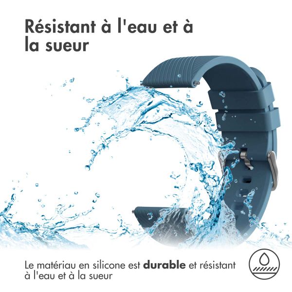 imoshion Bracelet en silicone flexible  - Connexion universelle 20 mm - Bleu