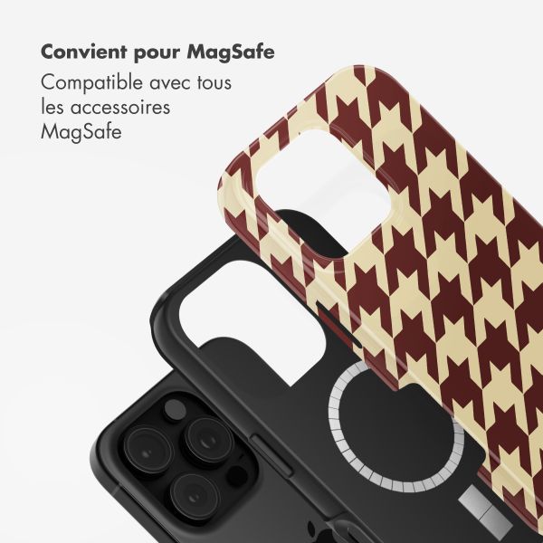 Selencia Coque arrière Vivid avec MagSafe Apple iPhone 16 Pro Max - Pied-de-Poule