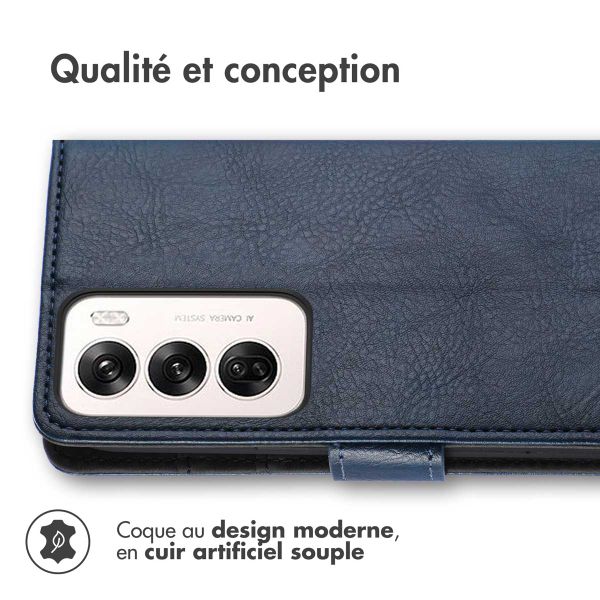 imoshion Étui de télephone portefeuille de luxe Oppo Reno 12 - Bleu foncé