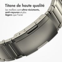 Accezz Bracelet en acier Titane mat Apple Watch | 44/45/46/49 mm - Titanium