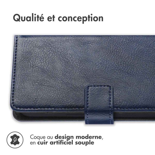 imoshion Étui de télephone portefeuille de luxe Samsung Galaxy S22 Ultra - Bleu foncé