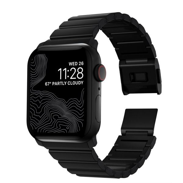 Nomad Bracelet à maillons en titane Apple Watch | 44/45/46/49 mm - Noir