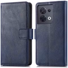 imoshion Étui de télephone portefeuille de luxe Oppo Reno 8 5G - Bleu foncé