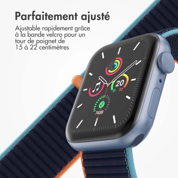 imoshion Bracelet en nylon Apple Watch | 38/40/41/42 mm - Dark Navy Blue