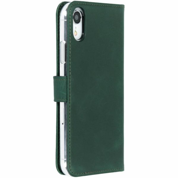 Selencia Étui portefeuille en cuir véritable Apple iPhone Xr - Vert