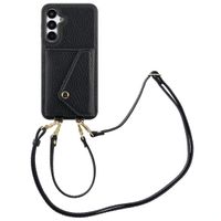 Selencia Coque de télephone Sera avec cordon et porte-cartes enveloppe Samsung Galaxy A16 - Noir