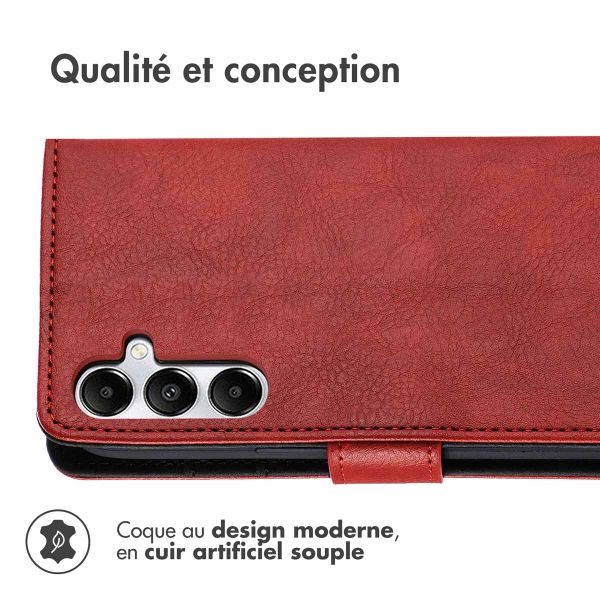 imoshion Étui de télephone portefeuille de luxe Samsung Galaxy A55 - Rouge