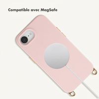 Selencia Coque arrière Rivièra avec MagSafe avec crochets amovibles Apple iPhone 17e / 16e - Sorbet Pink