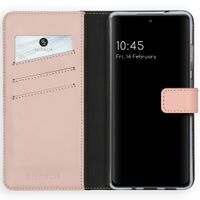 Selencia Étui portefeuille en cuir véritable Samsung Galaxy S20 FE - Dusty Pink