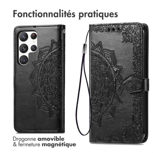 imoshion Etui de télephone Mandala Samsung Galaxy S23 Ultra - Noir
