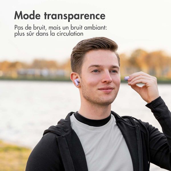 imoshion Aura Pro Écouteurs intra-auriculaires sans fil - Réduction active du bruit (ANC) - Lavender Lilac