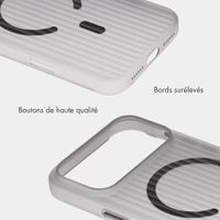 Accezz Coque arrière Lite avec MagSafe | Fluted | Apple iPhone 18 Pro Max / 17 Pro Max - Gris
