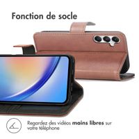 imoshion Étui de télephone portefeuille de luxe Samsung Galaxy A35 - Marron