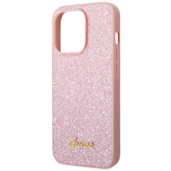 Guess Coque Glitter Flakes Apple iPhone 14 Pro Max - Rose