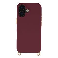 Selencia Coque arrière Rivièra avec MagSafe avec crochets amovibles Apple iPhone 16 - Bold Burgundy