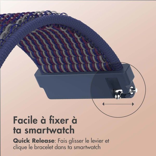 imoshion Bracelet en nylon  - Connexion universelle 22 mm - Indigo