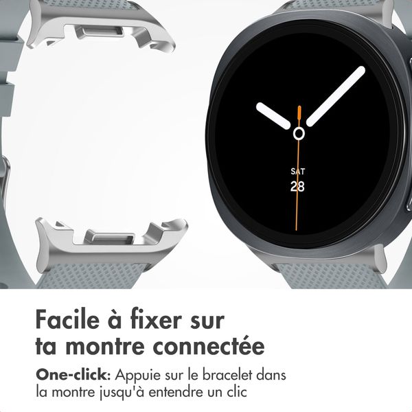 imoshion Bracelet en silicone flexible Samsung Galaxy Watch 8 (40/44mm) / Classic (46mm) - Gris