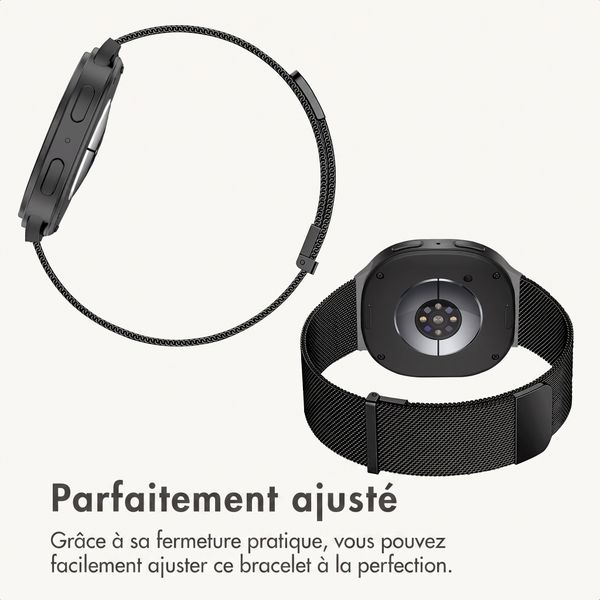 imoshion Bracelet magnétique milanais Samsung Galaxy Watch 9 (40/44mm) / Watch 8 (40/44mm) / Classic (46mm) - Noir