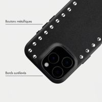 Selencia Coque arrière Studs avec MagSafe Apple iPhone 16 Pro - Velvet Black