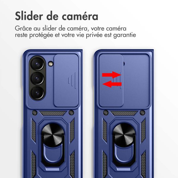 imoshion Coque arrière Rugged avec anneau Samsung Galaxy Z Fold 5 - Bleu foncé