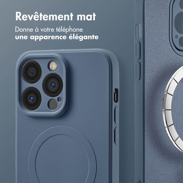 imoshion Coque Couleur avec MagSafe Apple iPhone 14 Pro - Bleu foncé