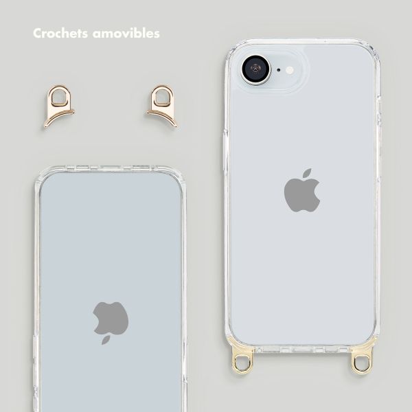 Selencia Coque arrière avec crochets amovibles Apple iPhone 17e / 16e - Transparent