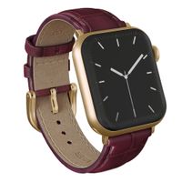 Burga Bracelet en cuir véritable Apple Watch | 38/40/41/42 mm - Mobwife / Gold