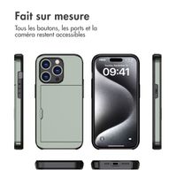 imoshion Coque arrière avec porte-cartes Apple iPhone 15 Pro - Vert foncé