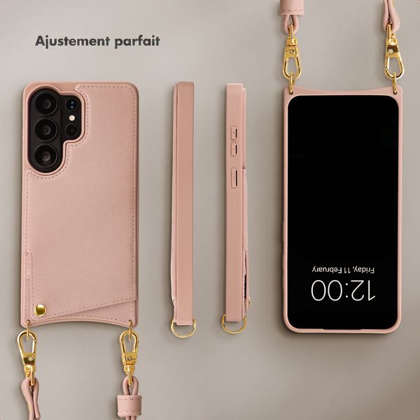 Selencia Coque de télephone Nova avec cordon et porte-cartes Samsung Galaxy S26 Ultra - Dusty Rose