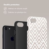 Selencia Coque arrière Vivid Apple iPhone SE (2022 / 2020) / 8 / 7 - Beige Zigzag
