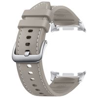 Samsung Bracelet Original Hybrid en cuir vegan Samsung Galaxy Watch 8 (40/44mm) / Classic (46mm) - Taupe